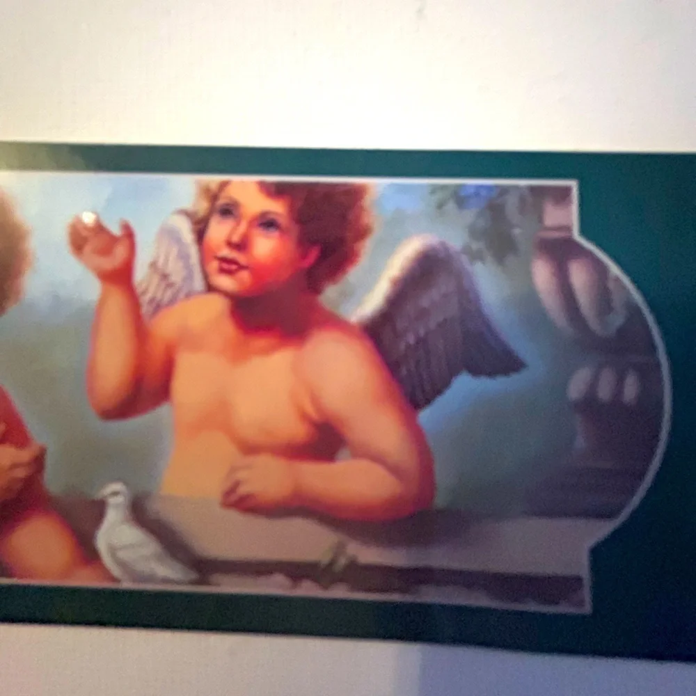 Vintage Judy Gibson Cherubs Bookmark & 1994 Cherub Stickers Collectible Set of 2